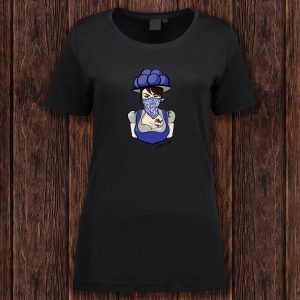 Damen T-Shirt – Black Bonnie gedruckt