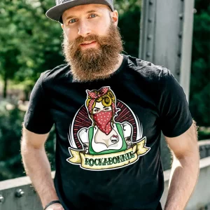 Herren T-Shirt, unisex – 100% Bio -Baumwolle, inkl. Druck RockABonnie