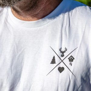 T-Shirt Unisex – kleinder Druck