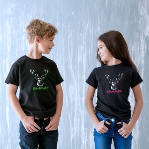 Kinder T-Shirt – Hirsch gedruckt
